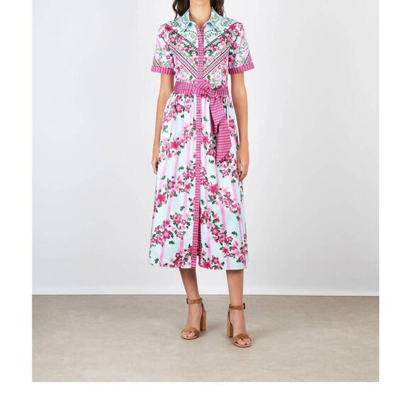 SALONI Dresses & Skirts - NEW SALONI vivienne button-front dress in bellis ornamental